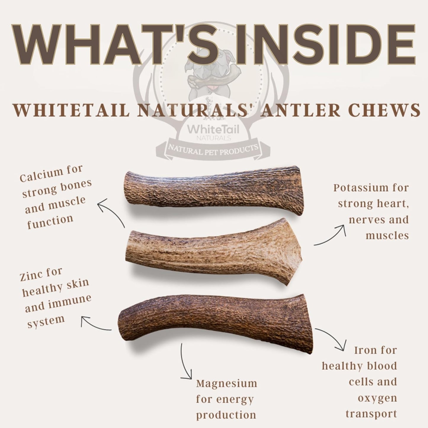 (Branded) 1 Pound Pack Bulk | Premium Split Elk/Red Deer Antler Chews