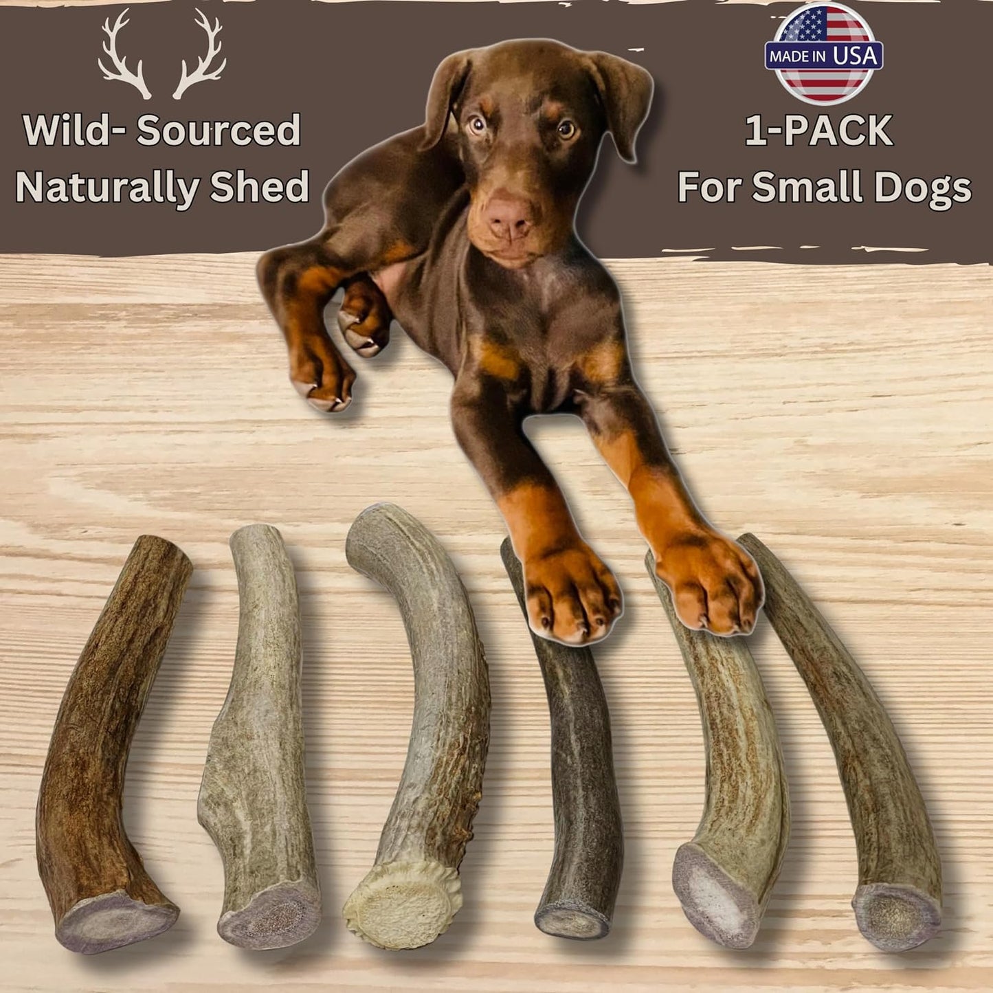 (Unbranded) Small | Elk/Red Deer Antler Dog Chews Bulk