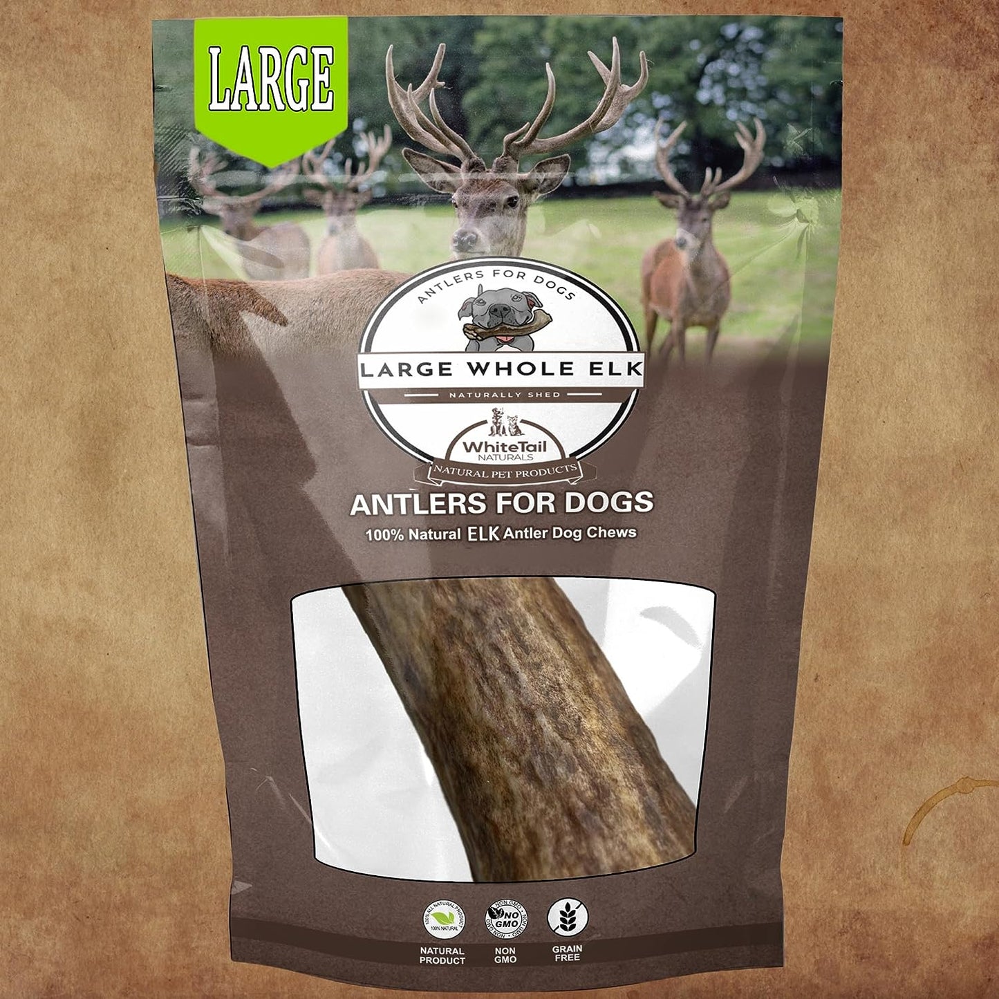 (Unbranded) Large | Whole Elk/ Red Deer Antler Dog Chew Bulk